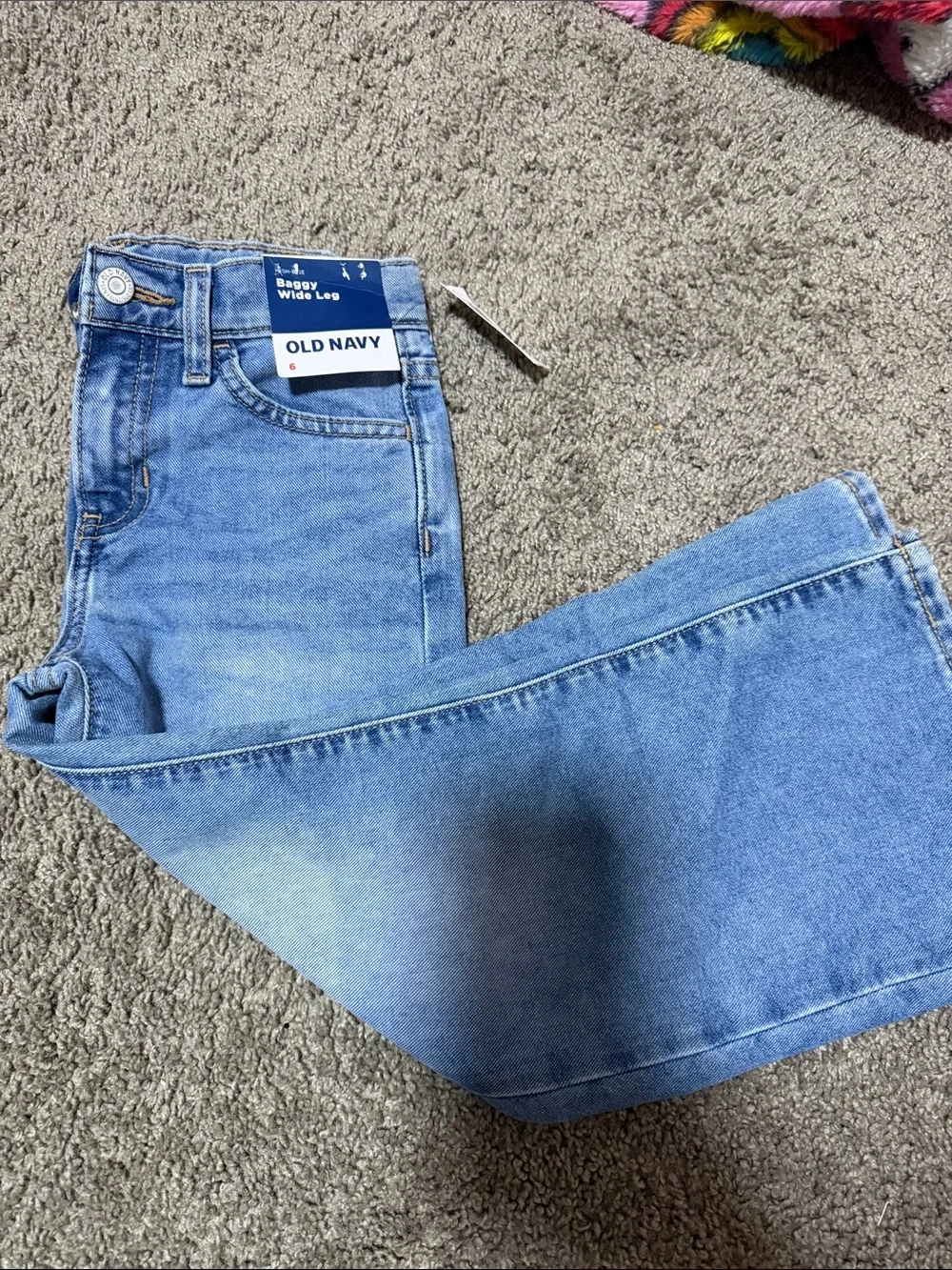 Old Navy girls Light Blue Baggy Wide-Leg Jeans
